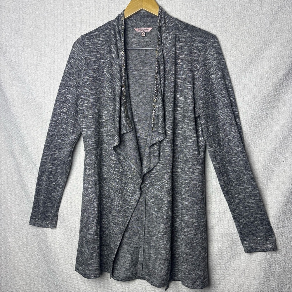 Juicy Couture Heather Gray Drape Cardigan‎